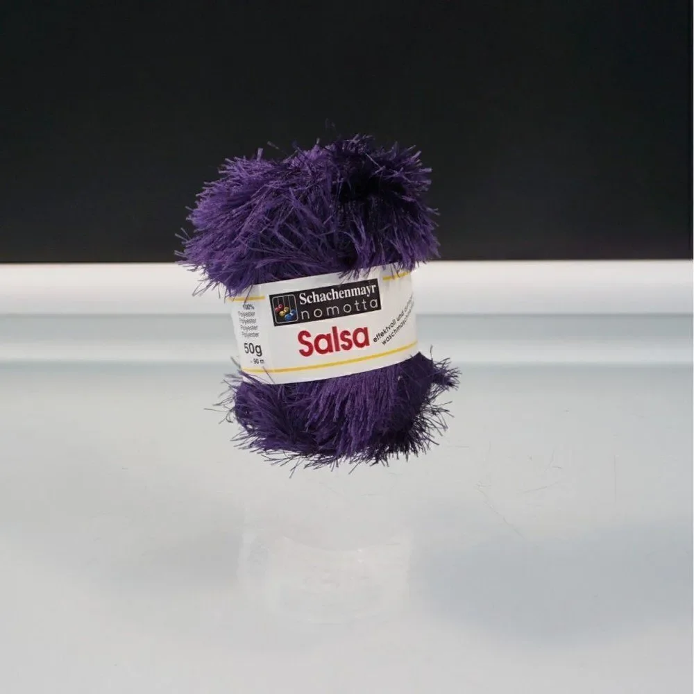 Schachenmayr Nomotta Salsa Eyelash Yarn 0049 Purple 1 Skein